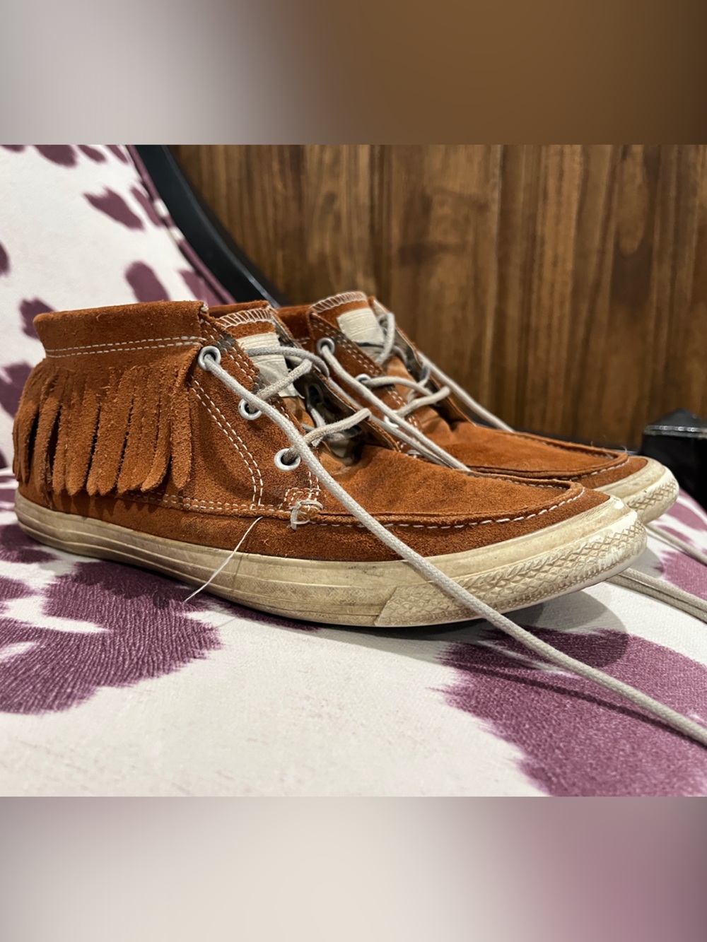 Converse All Star Fringe Loafers- Real Leather made in Vietnam